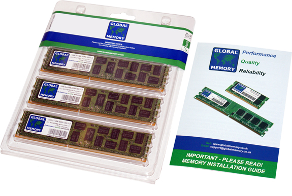 24GB (3 x 8GB) DDR3 1333MHz PC3-10600 240-PIN ECC REGISTERED DIMM (RDIMM) MEMORY RAM KIT FOR HEWLETT-PACKARD SERVERS/WORKSTATIONS (12 RANK KIT NON-CHIPKILL)